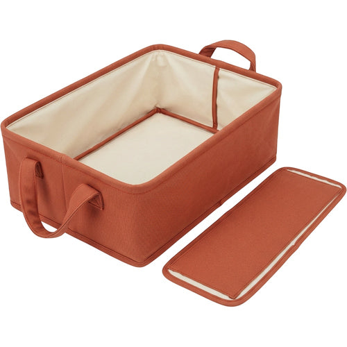 Dufro Low Profile Canvas Folding Storage Basket 24 L Terracotta - Product view