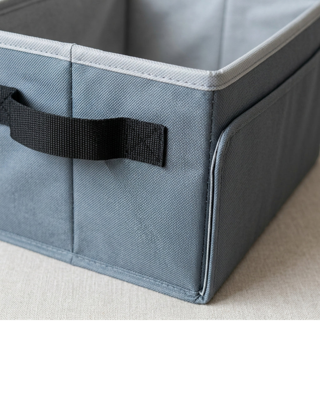 Dufro Rectangular Oxford Folding Storage Basket 38 L Slate - Detail view