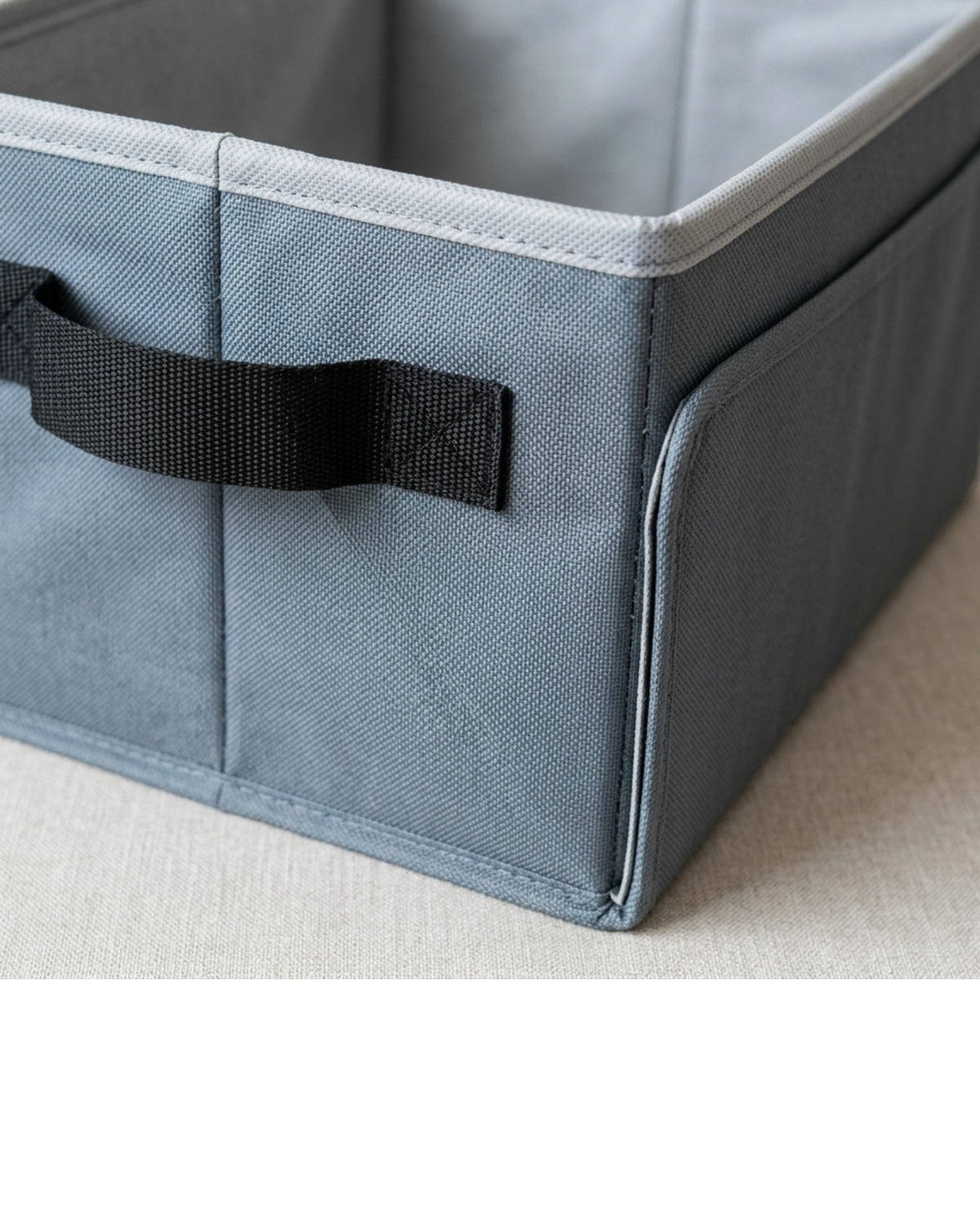 Dufro Rectangular Oxford Folding Storage Basket 38 L Slate - Detail view