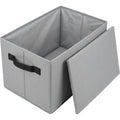 Dufro Rectangular Oxford Folding Storage Basket 38 L Slate - Product view